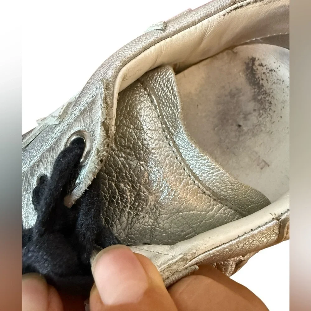 Saint Laurent Court Classic Silver Star Sneakers